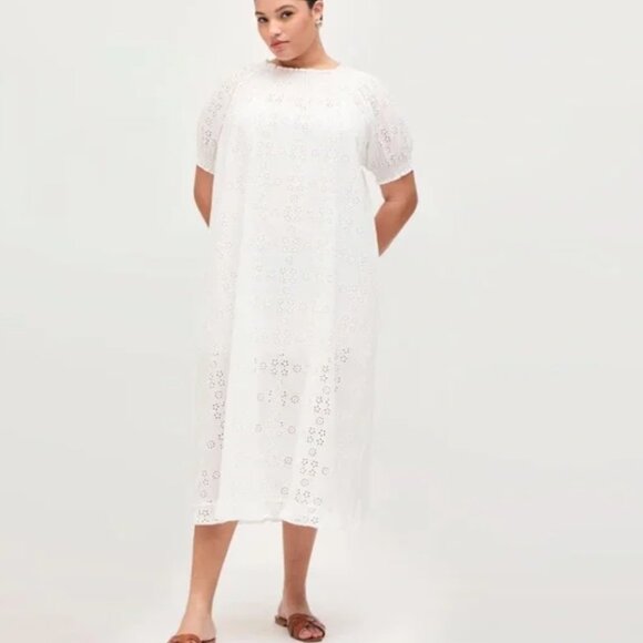 Hill House Home The Caroline Nap Dress in White Eyelet Size Large - Picture 5 of 5